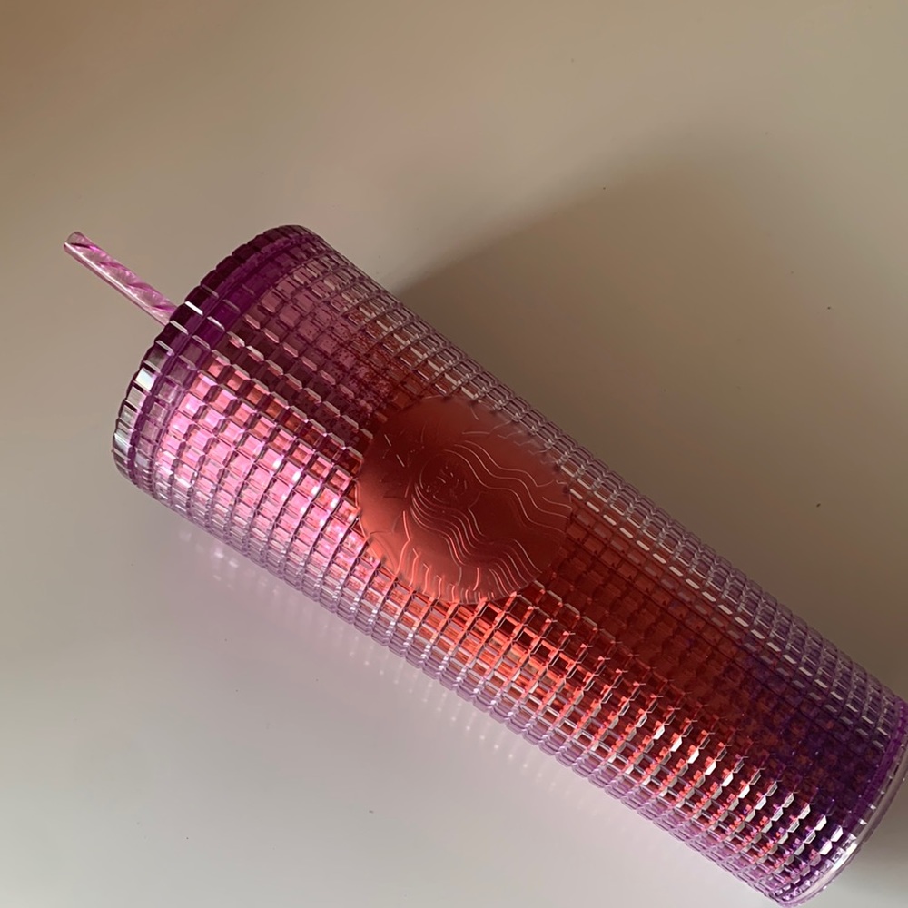 Starbucks Summer 2021 Diagonal Rainbow Grid Studded Tumbler
